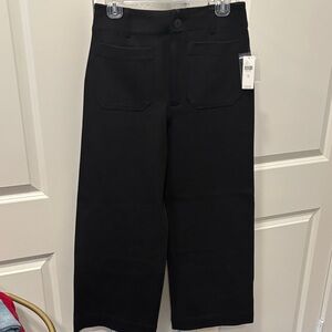 NWT Maeve Colette Black Wide Leg Crop Pants